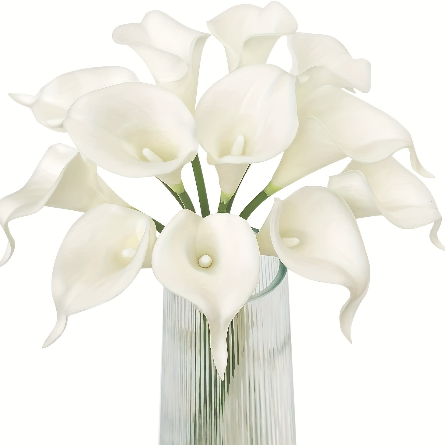 Tifuly 24pcs Calla Lily Bridal Wedding Bouquet Latex Real Touch Artificial  Flowers Arrangement for Home Office Party Decor(Black and White) :  : Home