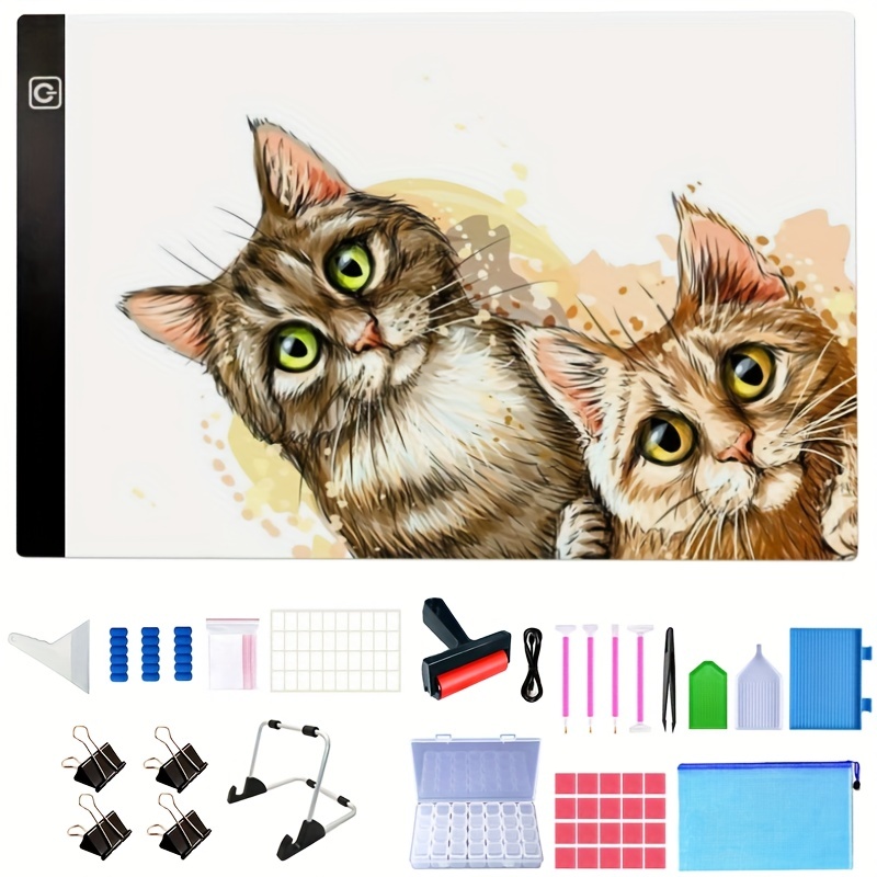 B4 Diamond Painting LED Light Pad Kit, 5D Diamond Painting Accessories Tool  Kit Full Drill for Adults and Kids, Supplies Includes Storage Case
