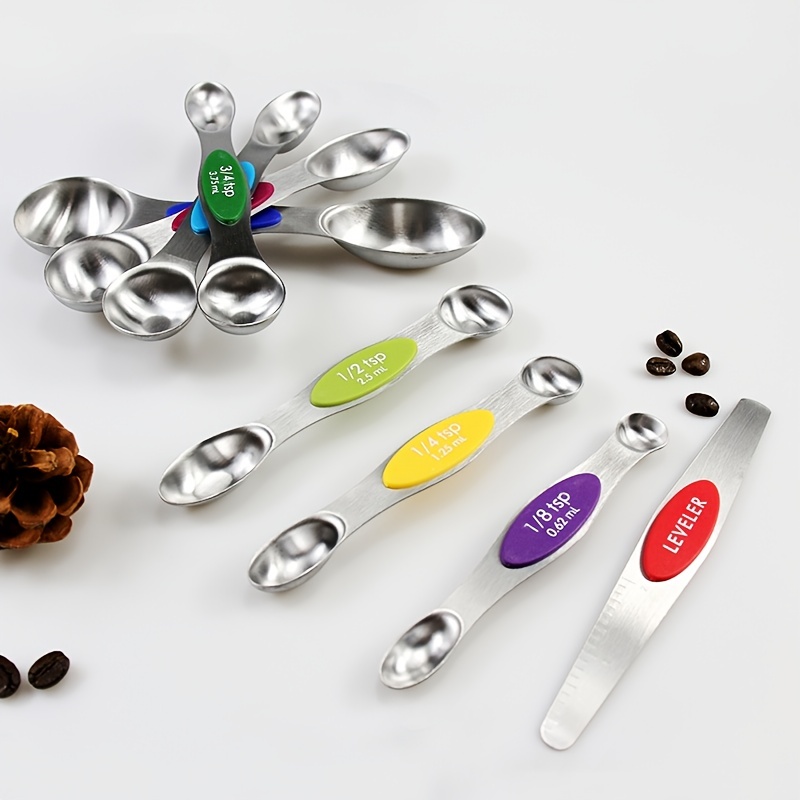Double sided Measuring Spoons Stainless Steel Magnetic - Temu