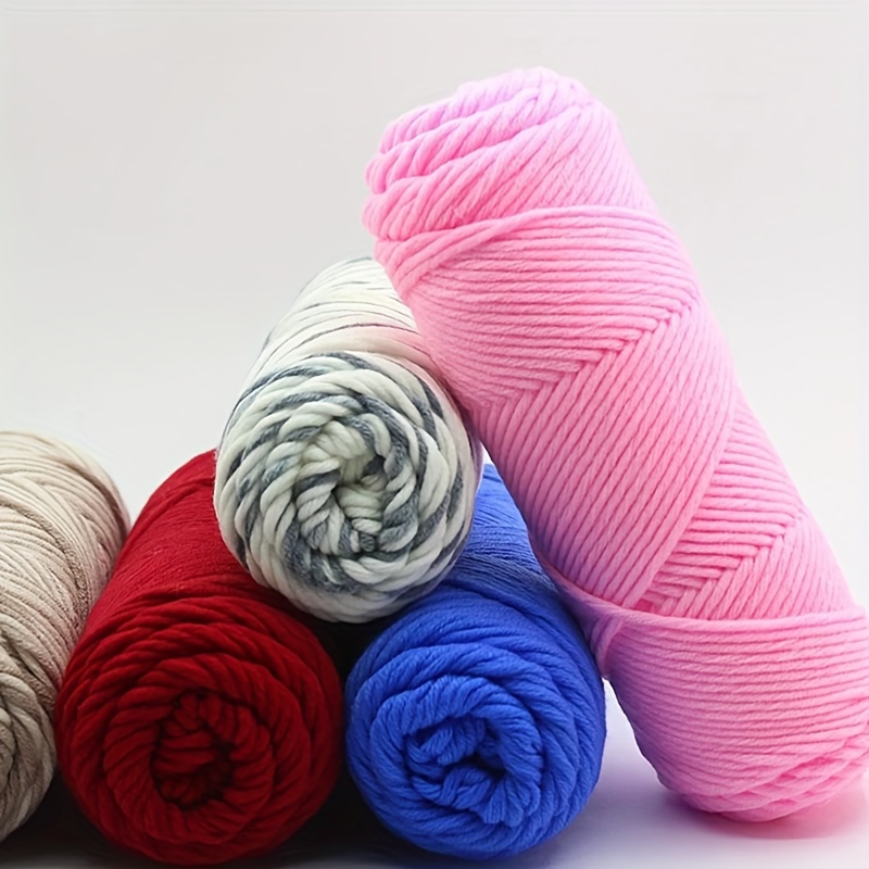 

1pc 90% Acrylic 10% Cotton Yarn For Crocheting, Knitting Sweater Scarf Hat Blanket Doll Shoe 100g 135m