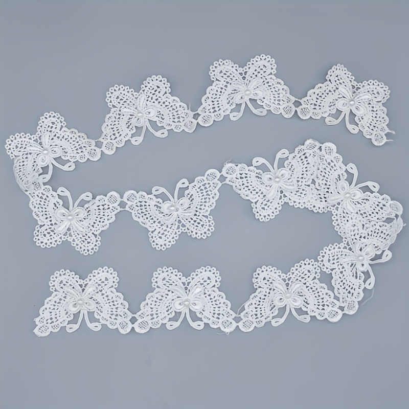 NOLITOY Overcoat Ribbon Lace Applique Fabric Scalloped Lace Trim Wrapping  Tape Package Ribbon Flower Bouquet Supplies Cake Ribbon Sewing Bride  Wrapping Paper White Gauze Surround : 1: : Kitchen & Dining