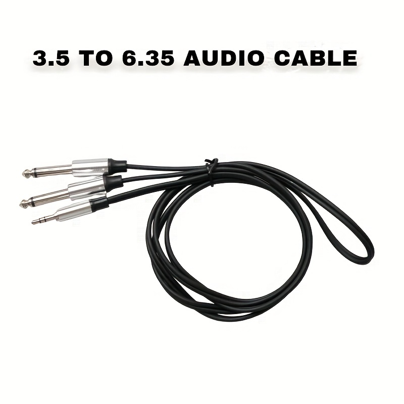 6.35mm 1/4 to 3.5mm 1/8 Adapter Cable, 3-Pack TRS 6.35mm Male to 3.5mm  Female Stereo Jack Aux Audio Adapter for Amplifiers, Guitar, Keyboard  Piano