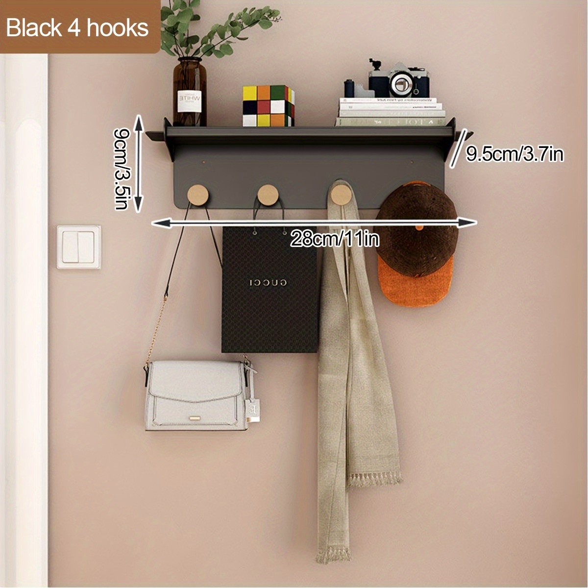 Floating Wall Hanger, Clothes Hooks, Key Rings for Wall, Modern
