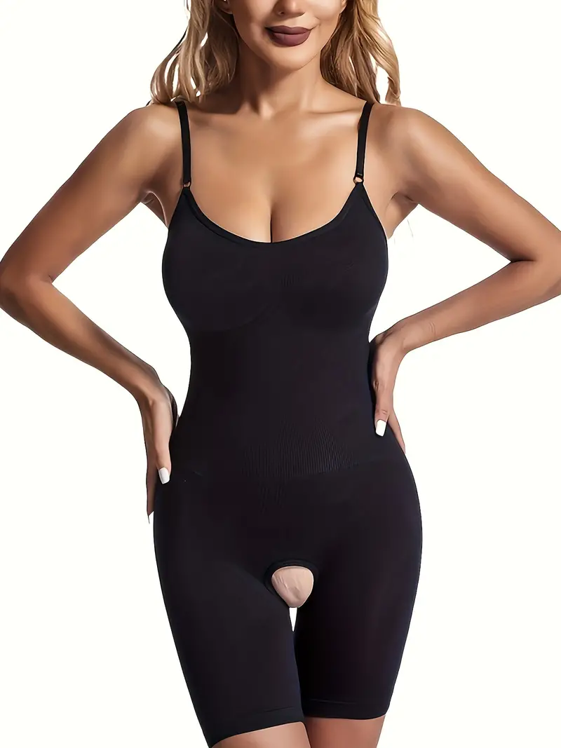 Women Shapewear Bodysuit Seamless Tummy Control Full Body Shaper Open  Crotch NEW