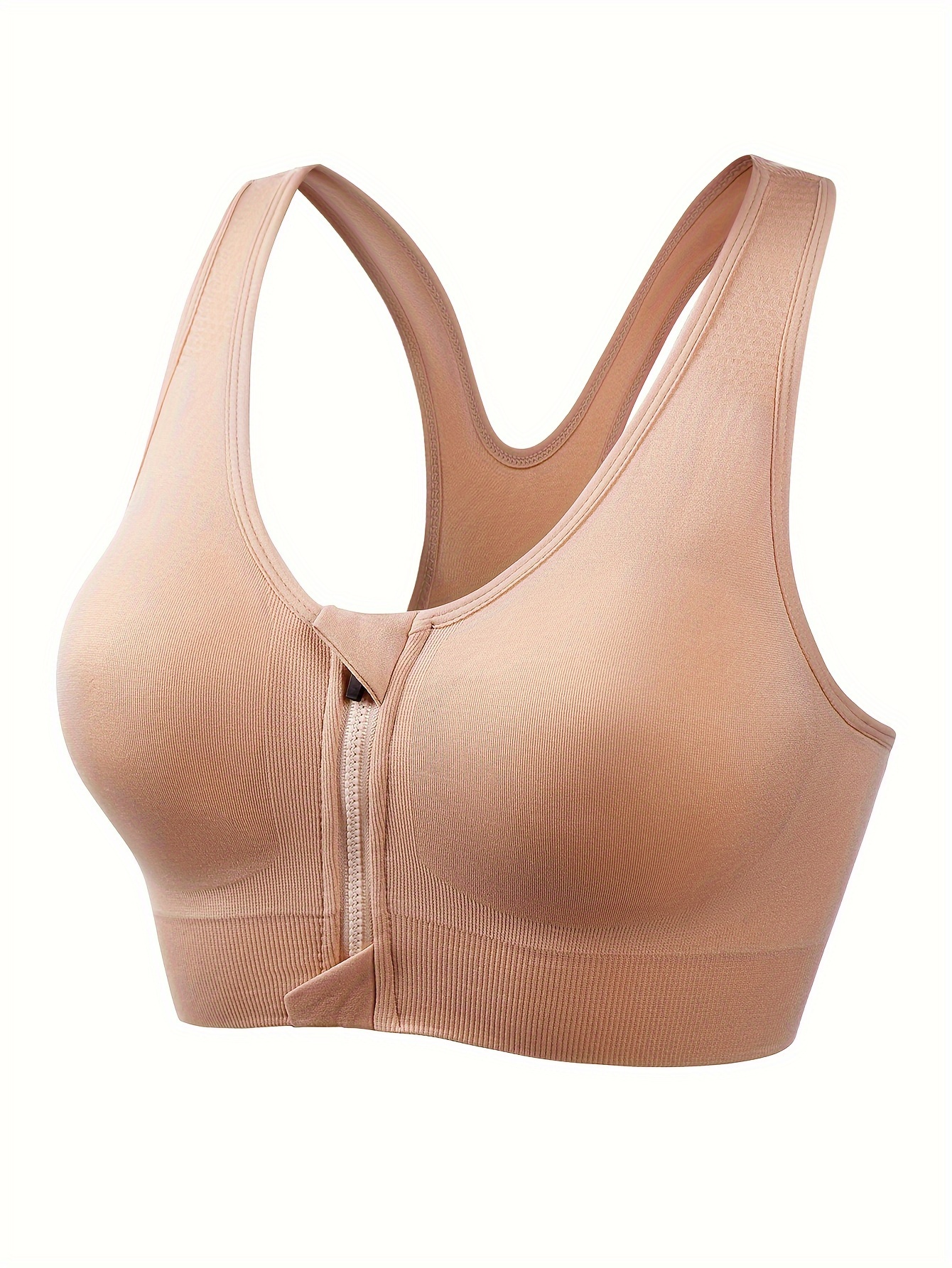 Front Zipper Sports Bras Comfy Breathable Running Workout - Temu