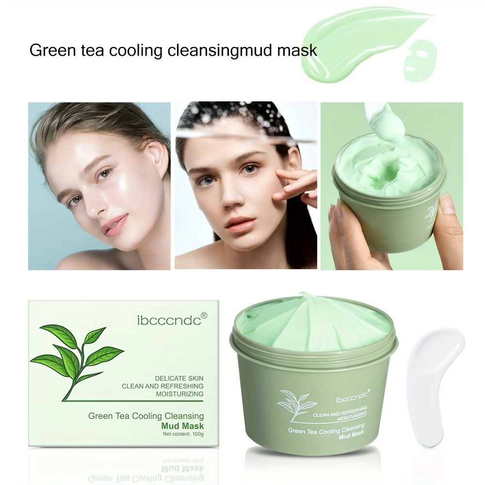 Green Tea Bentonite Clay Detox Face Mask Deep Cleansing Pore Temu