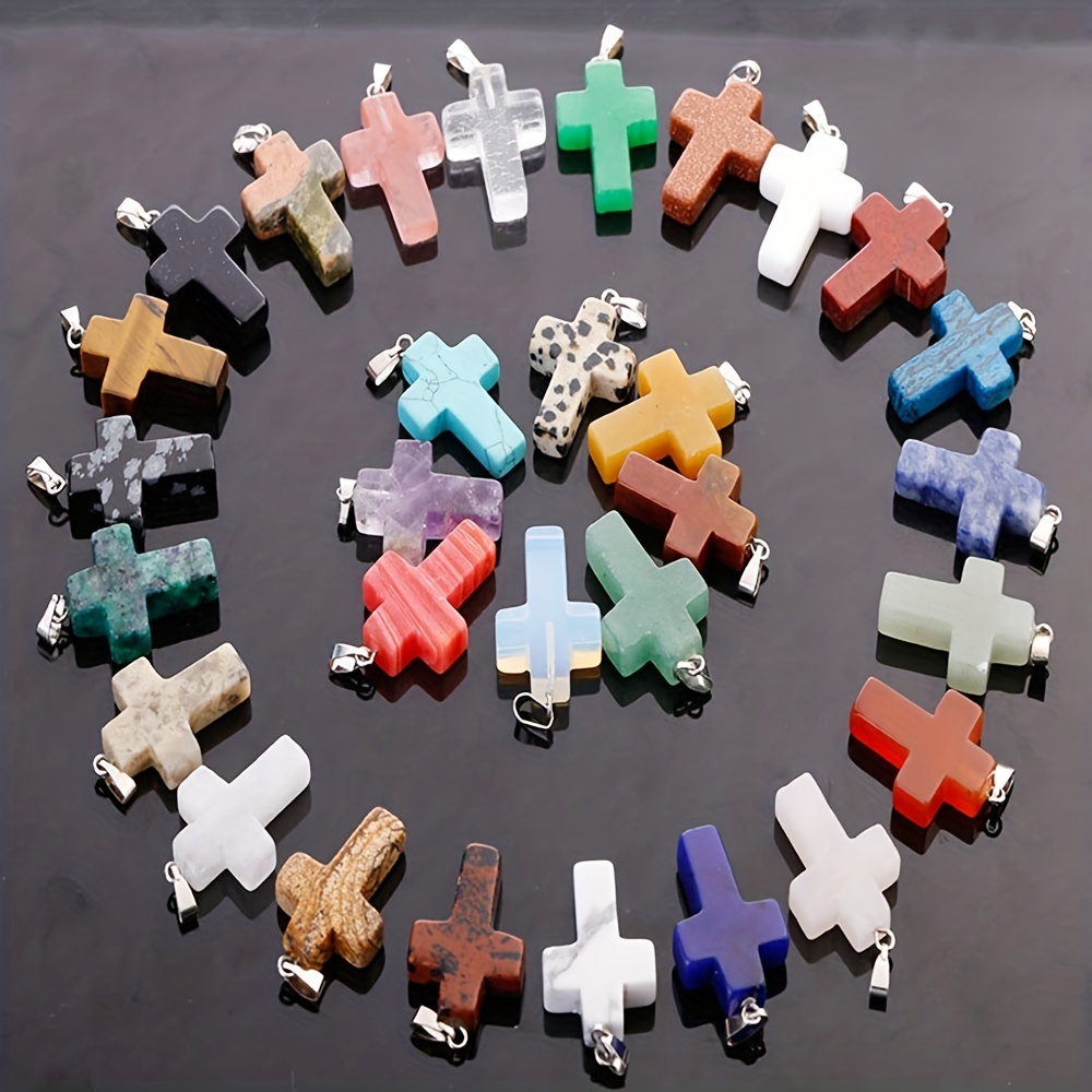 Stone Crosses For Jewelry Making - Temu