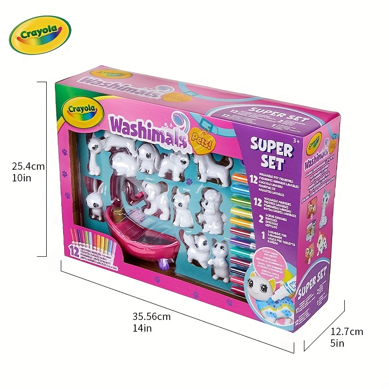 Create Adorable Washable Pets with the Crayola Washimals Super Crafts Kit -  Perfect Gift Set for Kids!
