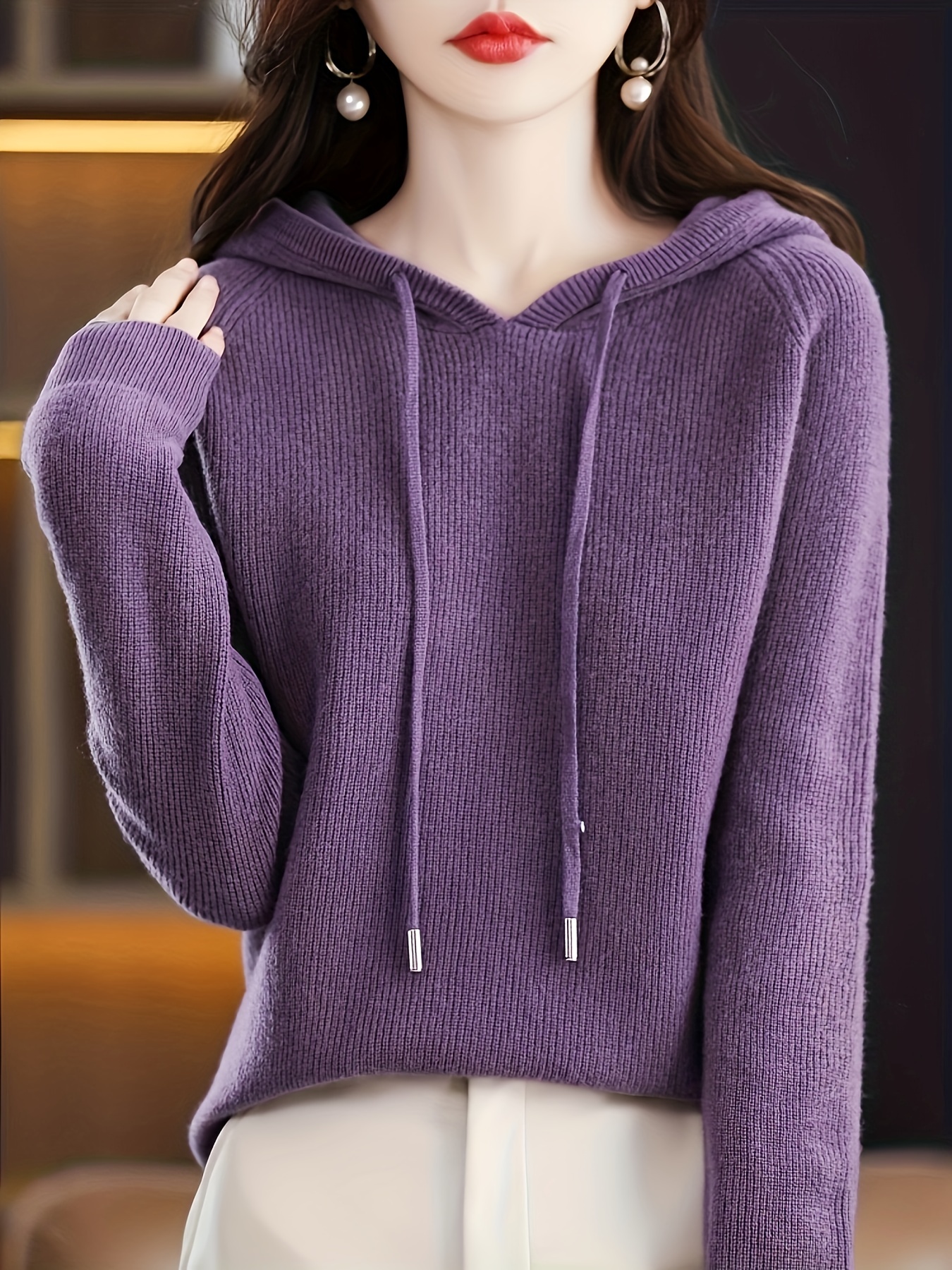 Ladies best sale purple sweatshirt