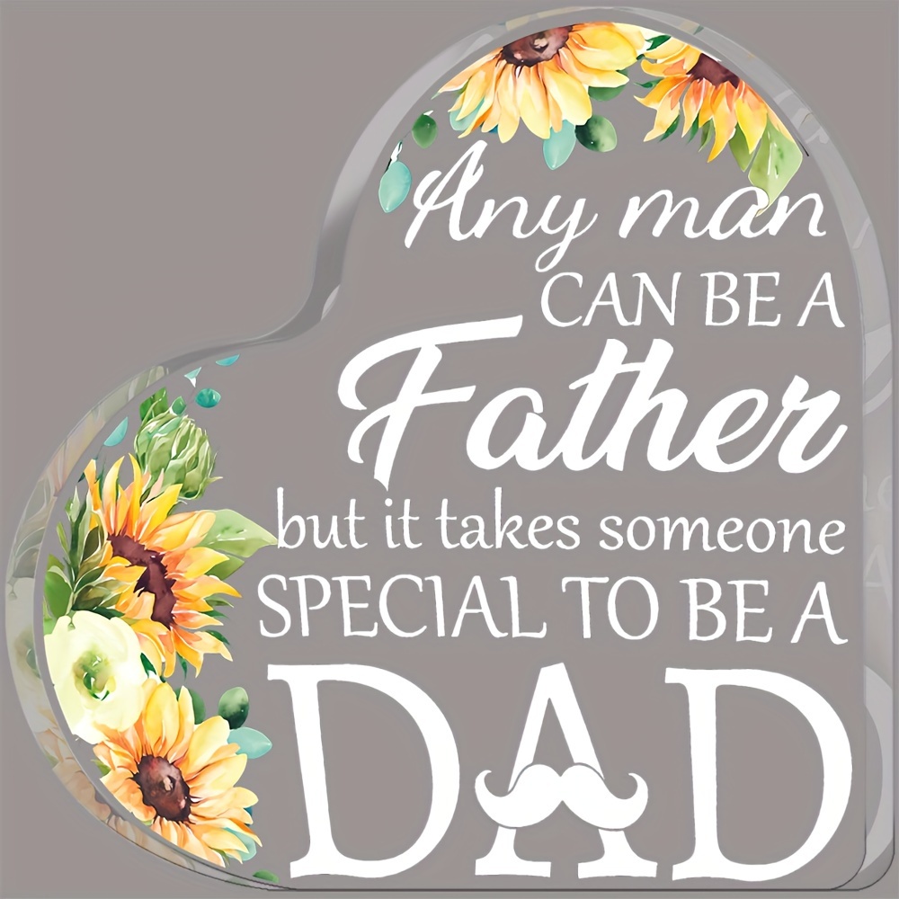 Dad Gift Father Gift Father In Law Gift Acrylic Heart Dads - Temu