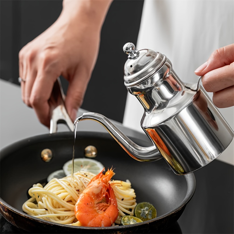 Kitchen Stainless Steel Oil Strainer Pot Grease Container - Temu