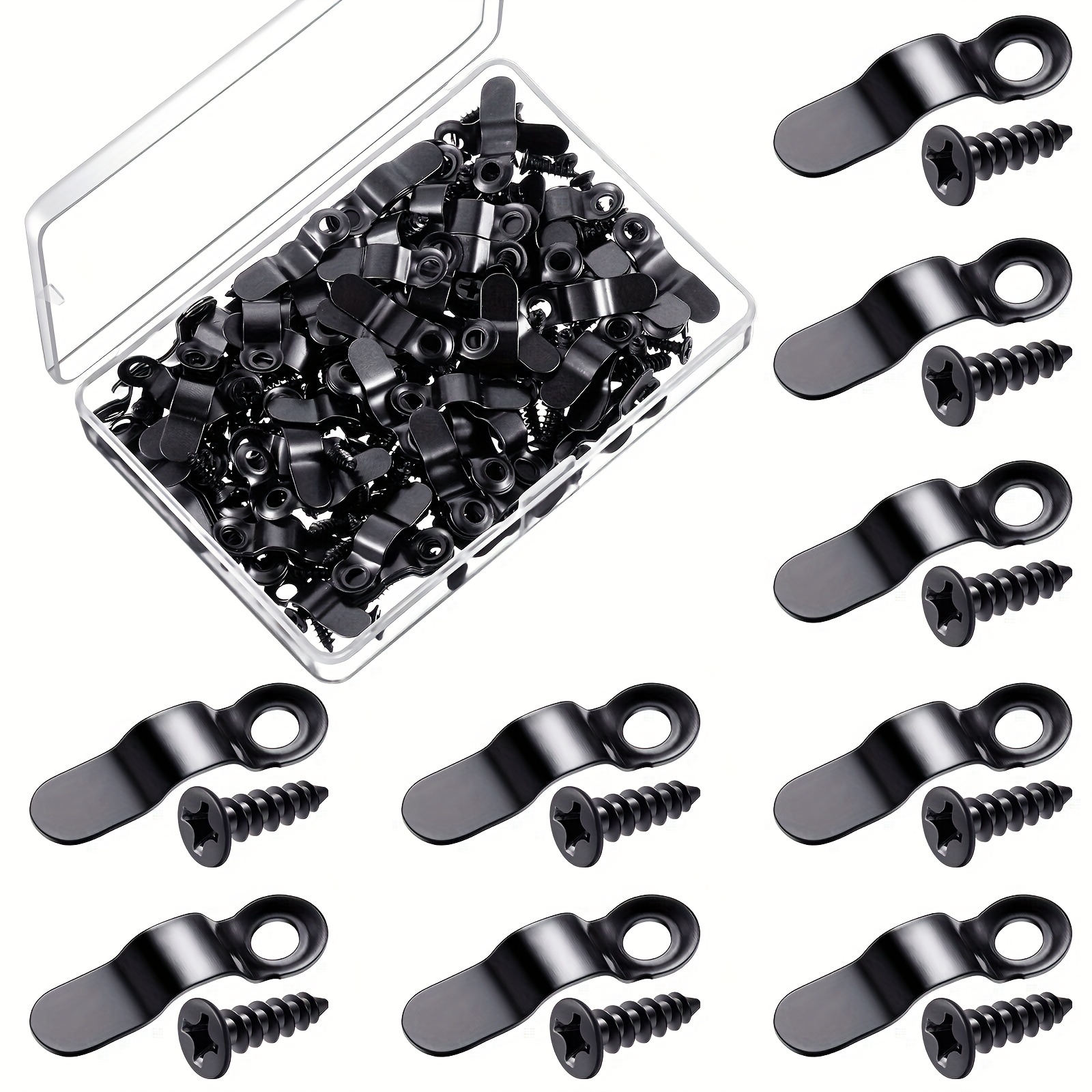 100pcs Picture Frame Turn Button Fasteners Set, Picture Frame Backing Clips  Photo Frame Hardware Clips With 100pcs Screws For Hanging Pictures, Photo