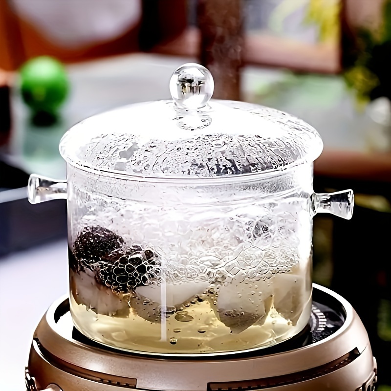Glass Stew Pots Butter Melting Soup Lid Baby Pasta Boiling Water