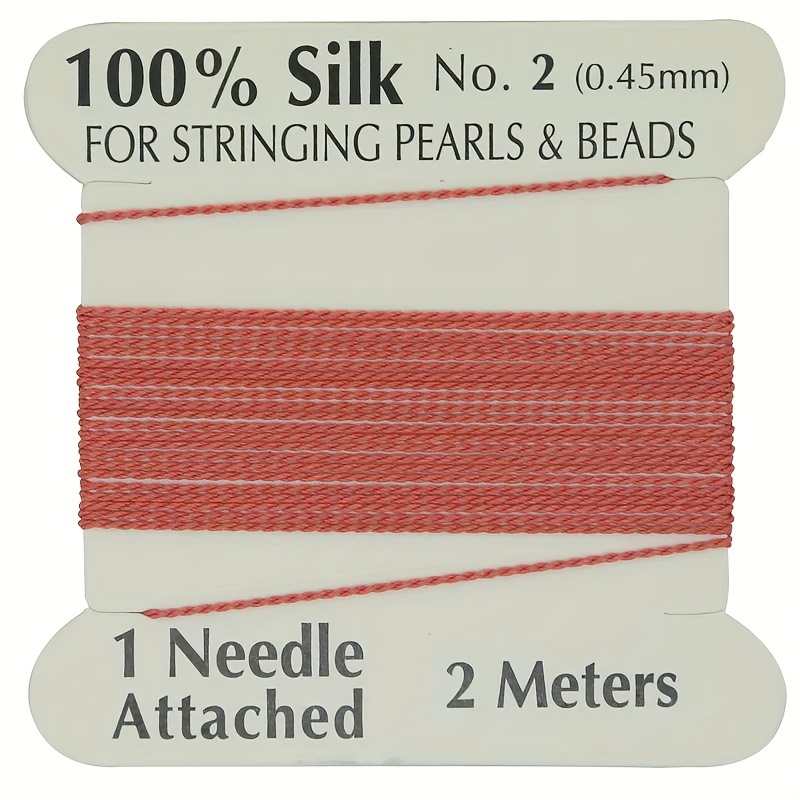 Hobbyworker 1 Card Pack 100% Pure Silk Beading Cord Thread - Temu