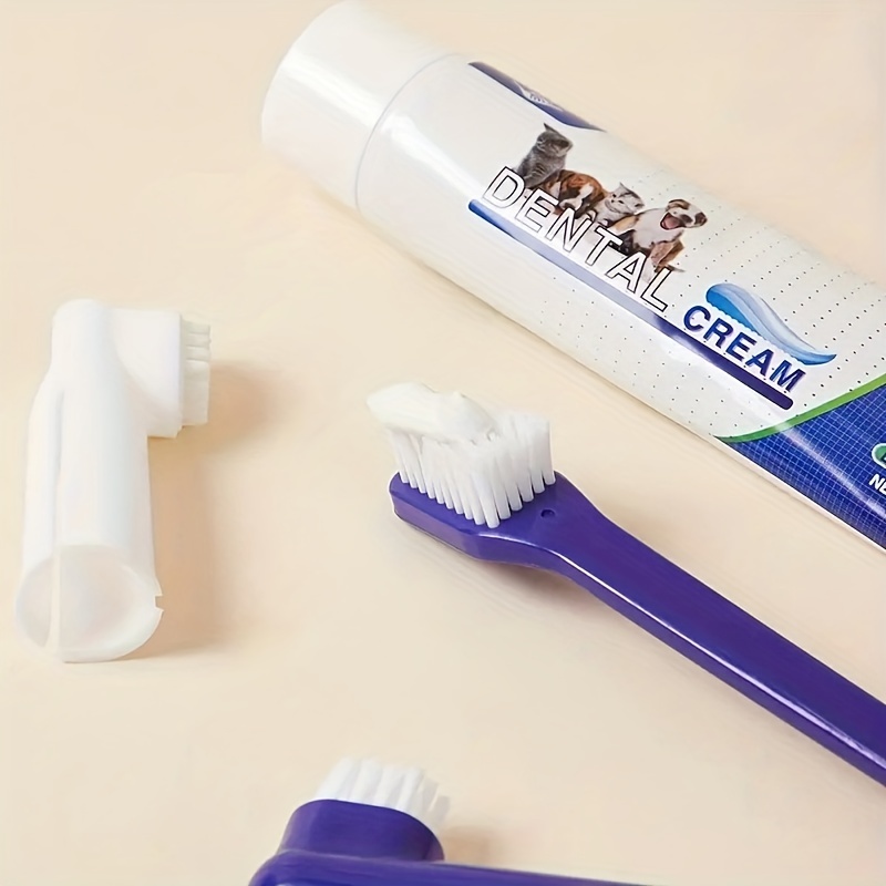 Beef Flavored Dog Toothpaste Finger Toothbrush