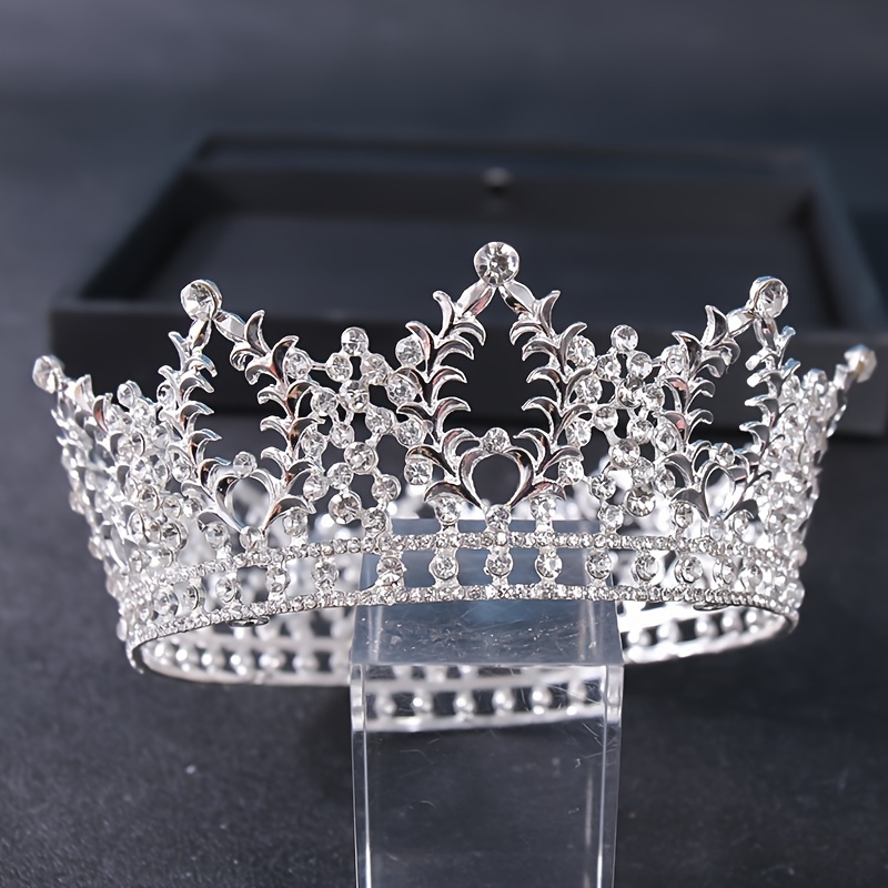 Couronne Princesse Adulte,Mode Princesse Cristal Diadèmes Et Couronnes  Bandeau Femmes Filles Mariée Bal Couronne Accessoires [K1275]