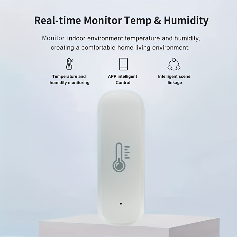 Tuya Wifi Temperature Humidity Sensor Smart Life App Monitor Smart Home  Work With Alexa Google Home No Hub Required - Temu