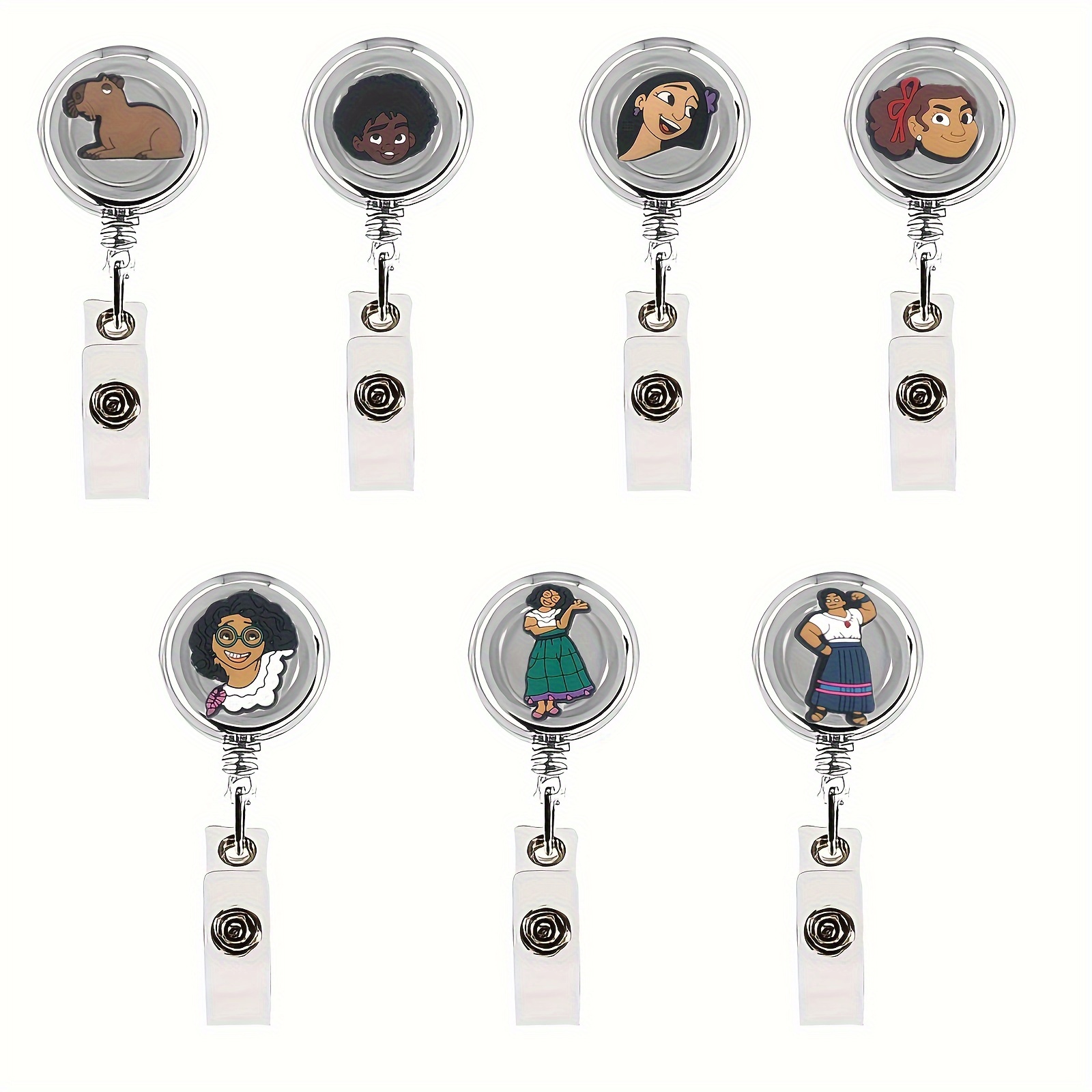 1pc Name Tag Holder Retractable ID Badge Reel Holder Cute Funny Dogs ID  Badge Reel Clip For Doctor, Nurse, Office Staff, Unique Gift