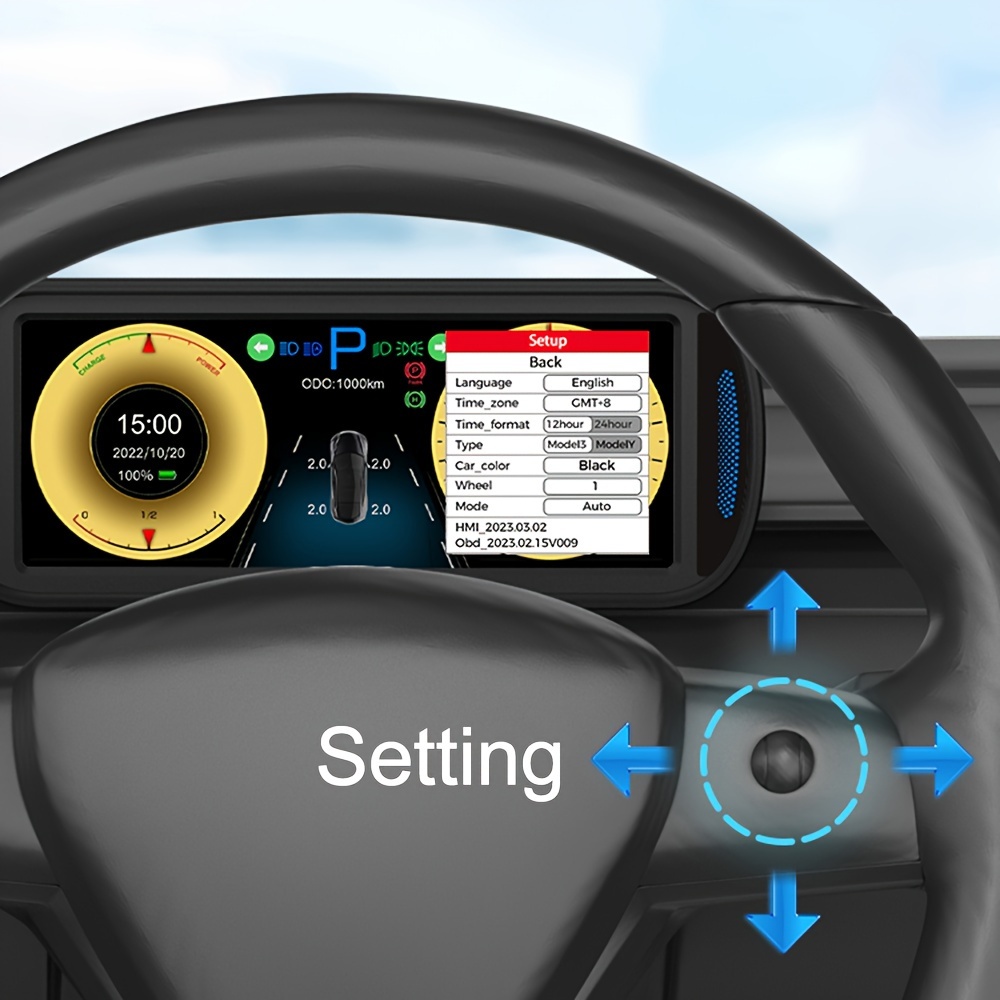 Hud Tesla 2019 2022 Head Display Speedometer Digital - Temu