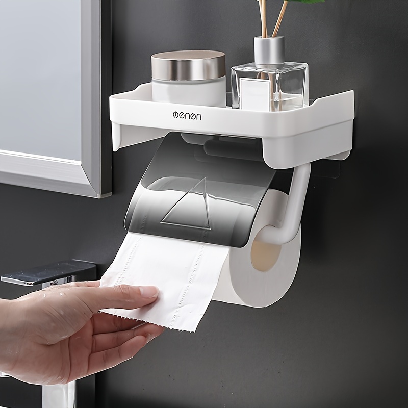 Bathroom Tissue Storage Rack Toilet Roll Paper Holder Shelf - Temu
