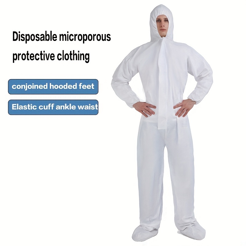 Men Waterproof Overalls Hooded Rain Coveralls Work Clothing Dust-proof  Paint Spray Male Raincoat Workwear Safety Suits M-XXXL