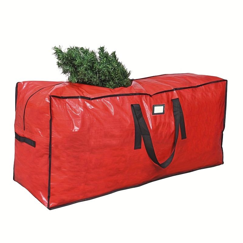 1pc Christmas Tree Storage Bag Red 7 5 Ft Heavy Duty Extra Large