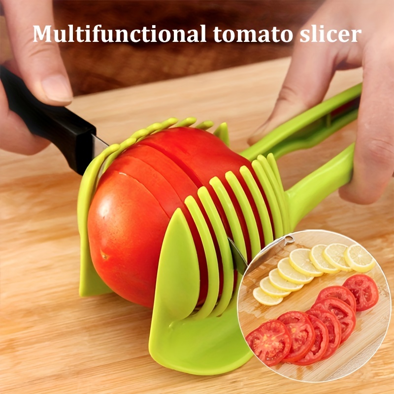 Fruit Slicer, Lemon Slicer, Tomato Slicer, Household Lemon Cutting Clip,  Potato Clip, Tomato Cutting Holder Kitchen Tool - Temu