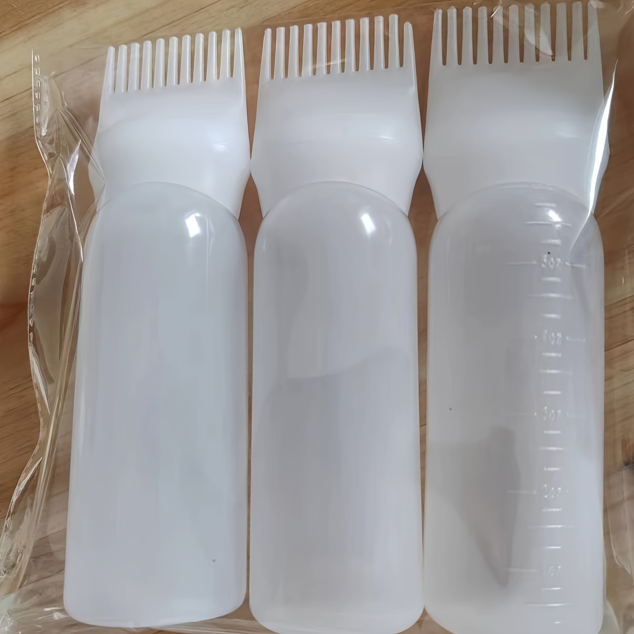 3PCS Graduated Scale Salon Tools Hair Oil Bottles Hair Oil Applicator  Bottles