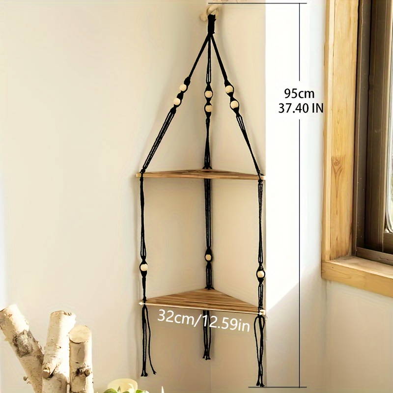 Hanging Wall Shelves swing Rope Floating Shelf 3 Tier - Temu