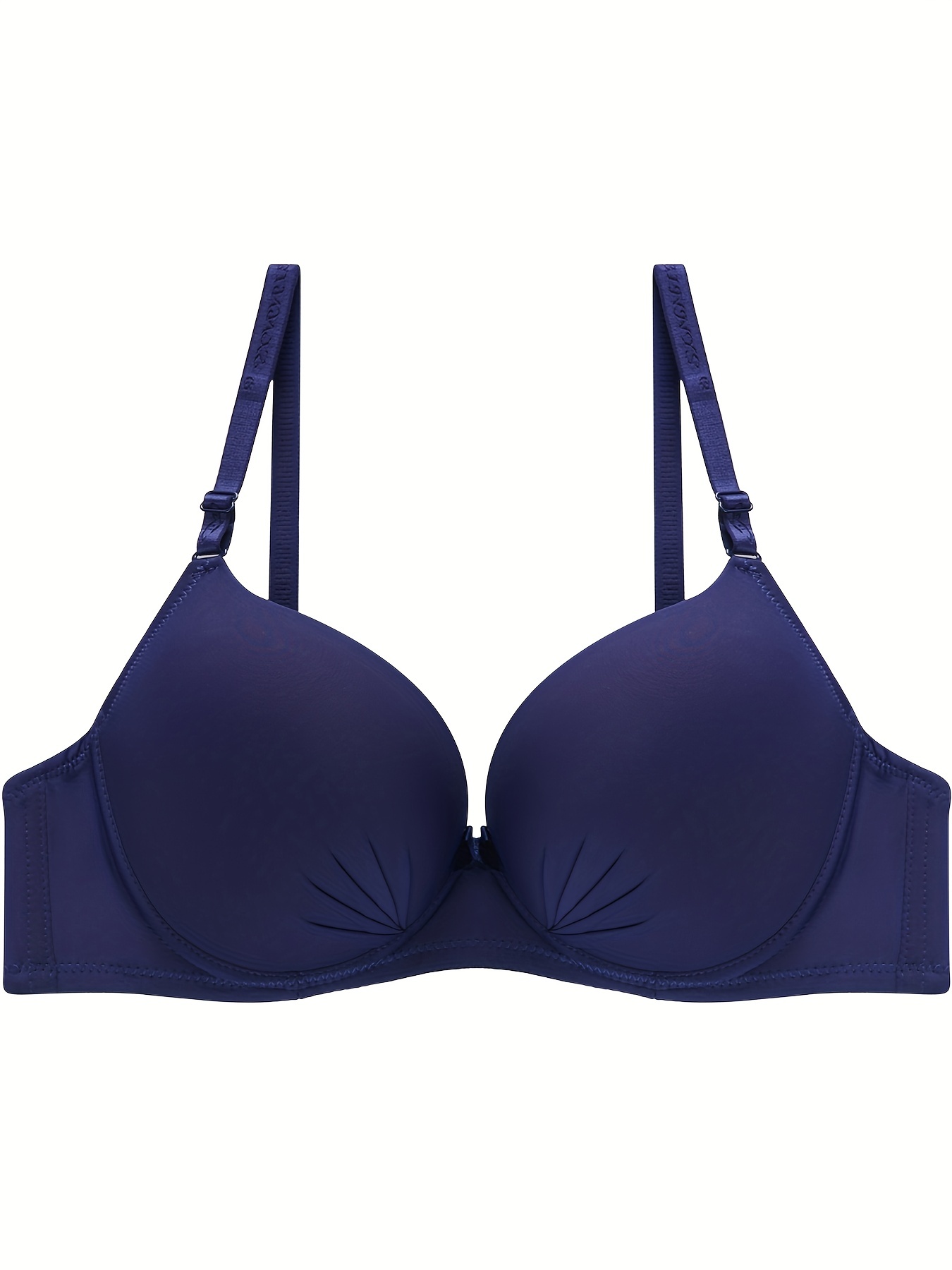 Simple Solid Push Bra Comfy Breathable Full Coverage Bra - Temu Canada