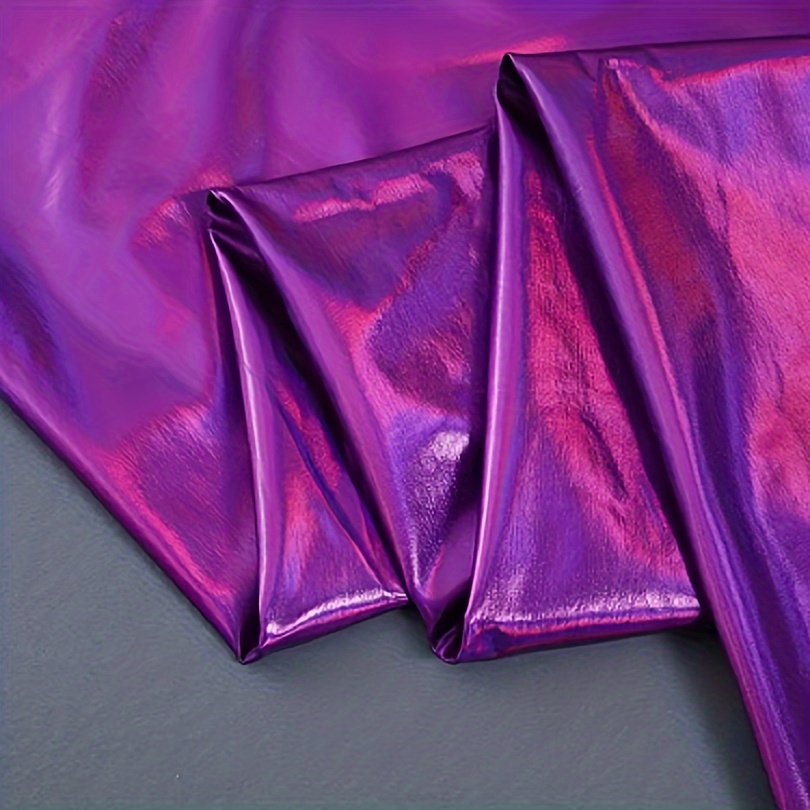 Metallic Foil Spandex Fabric BLACK Sold by the Yard 2 Way Stretch Shiny DIY  Apparel Accessories Lining 