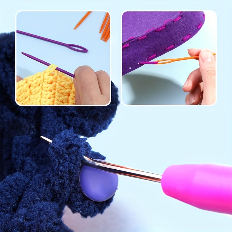 4 Pieces Colorful Knitting Loom Hook Tool, Knit Hook Set, Looming