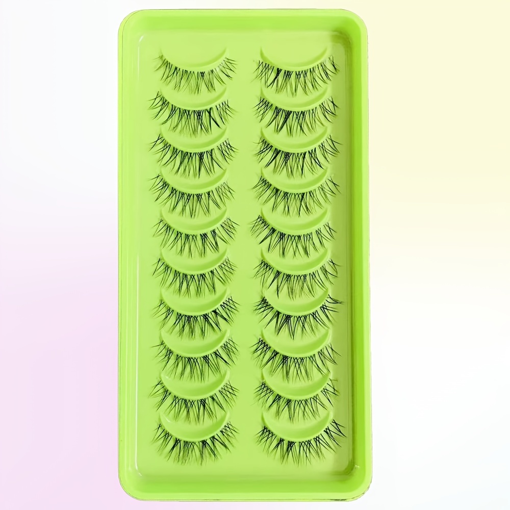 10 Pairs Natural 3D Faux Mink Short False Eyelashes