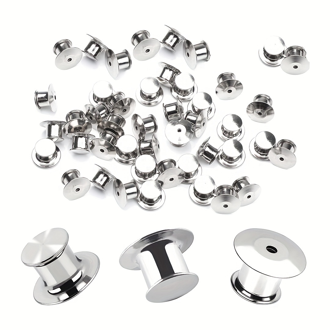 Pin Backs Lock Pin Backs Lapel Push Pin Retainer Blank Pin - Temu