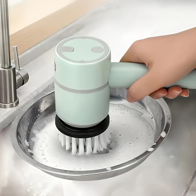 Small rechargeable spin scrubber kitchen sink dish 3 in 1 multifunctional  handheld electric cleaning brush