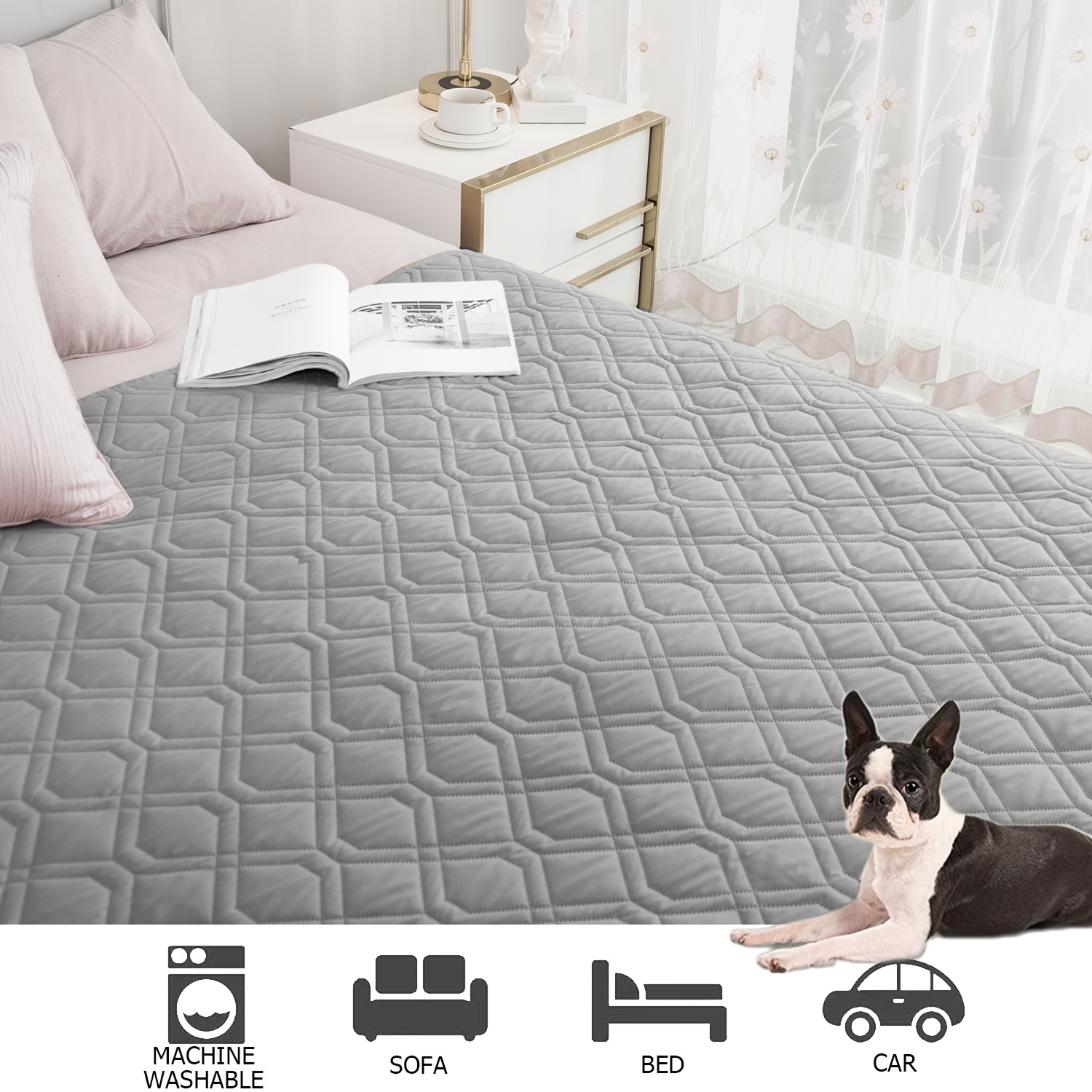  Ameritex - Manta impermeable para cama de perro, manta  reversible para muebles, cama, sofá : Ameritex: Productos para Animales