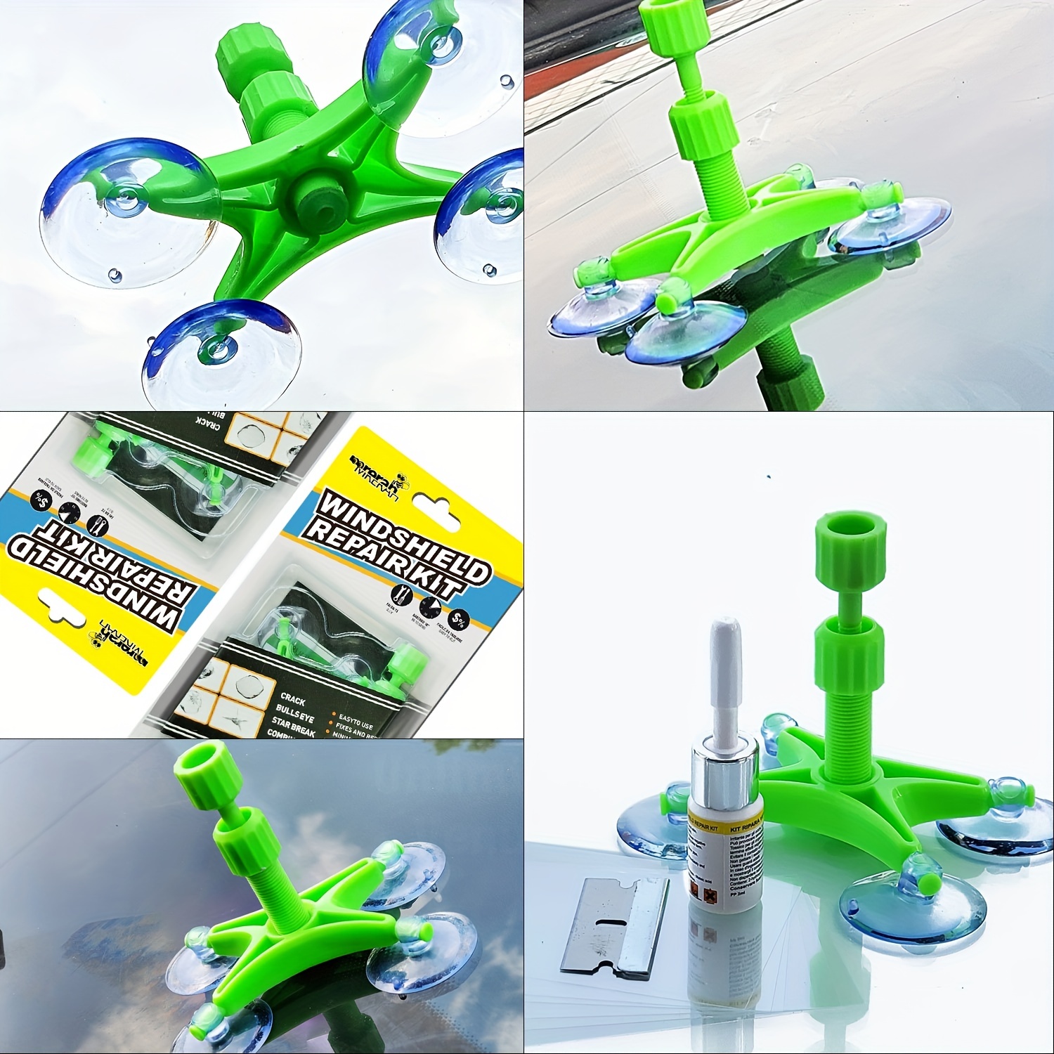 Kit de réparation de pare-brise Kit de réparation de pare-brise Xcool-art  pour réparation de pare-brise en verre automatique Crack