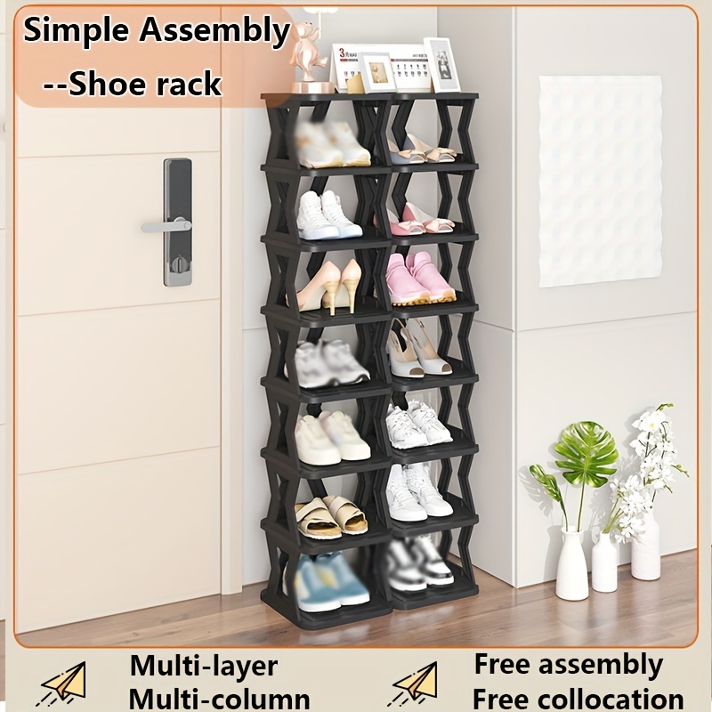 Floor Standing Storage Shelf Simple Assembled Organizer Rack - Temu