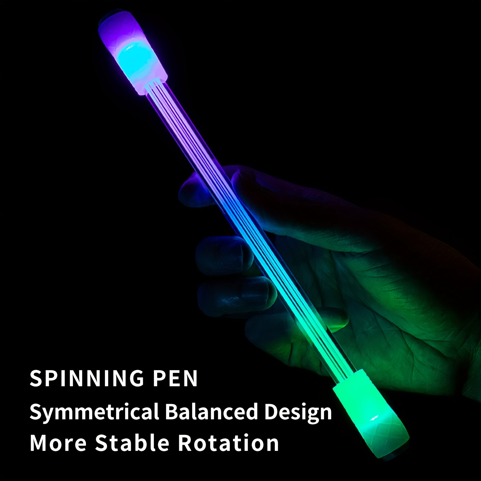 2pcs Funny Pens Luminous Pens Light Up Pens Glow in the Dark Pens