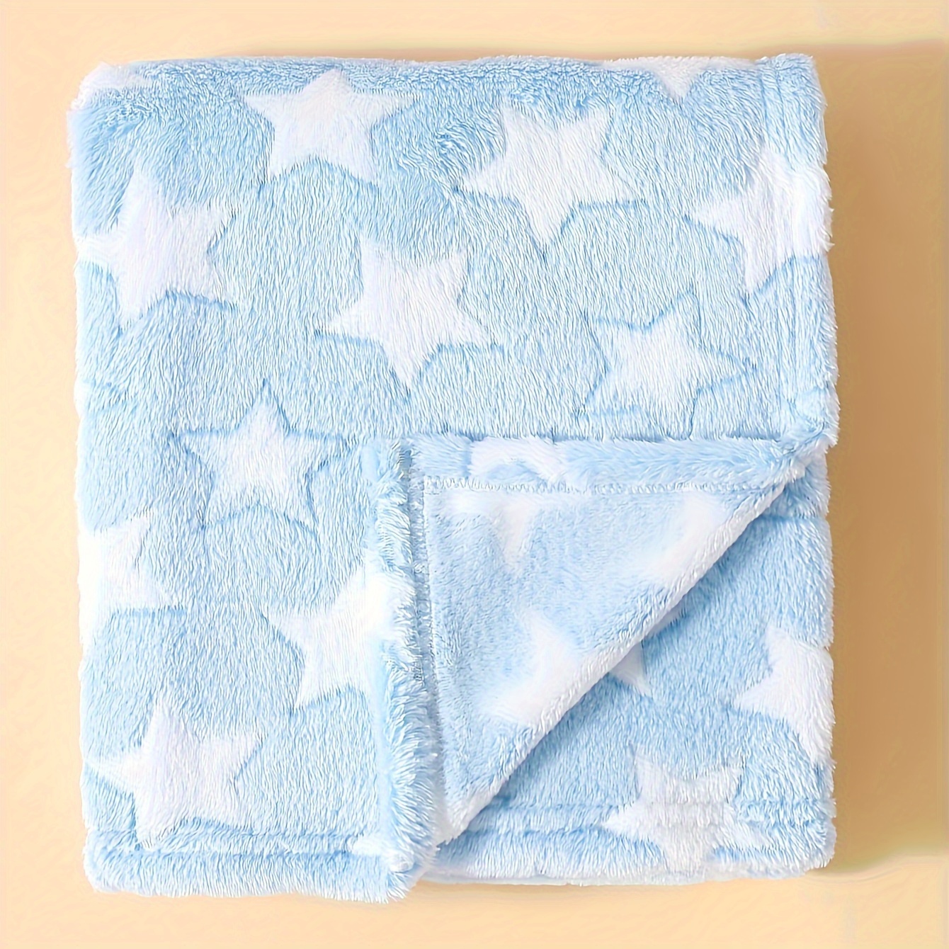 

1pc Blue White Star Blanket, Soft Skin-friendly Wrap, Great Christmas Halloween Thanksgiving Day Gift