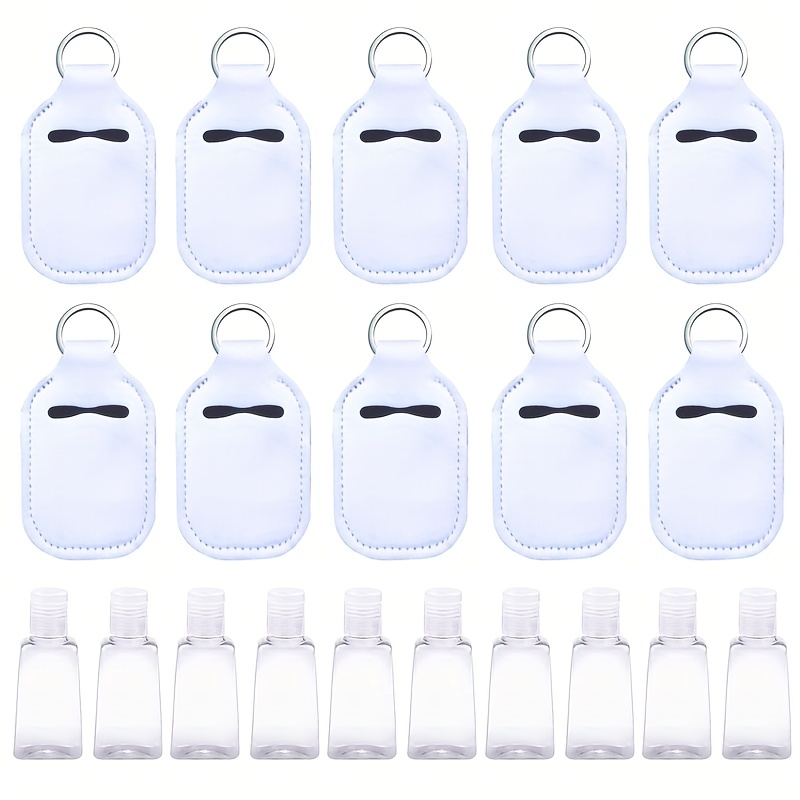 30x Hand Sanitizer Bottle Cover Keychain Sublimation Blanks