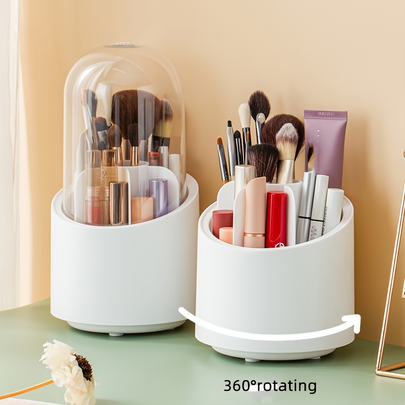 Makeup Brush Holder, 360°Rotating Makeup Brush Organizer, for Vanity Decor,  Bathroom Countertop, Desk Storage Container, Cosmetic Display Case