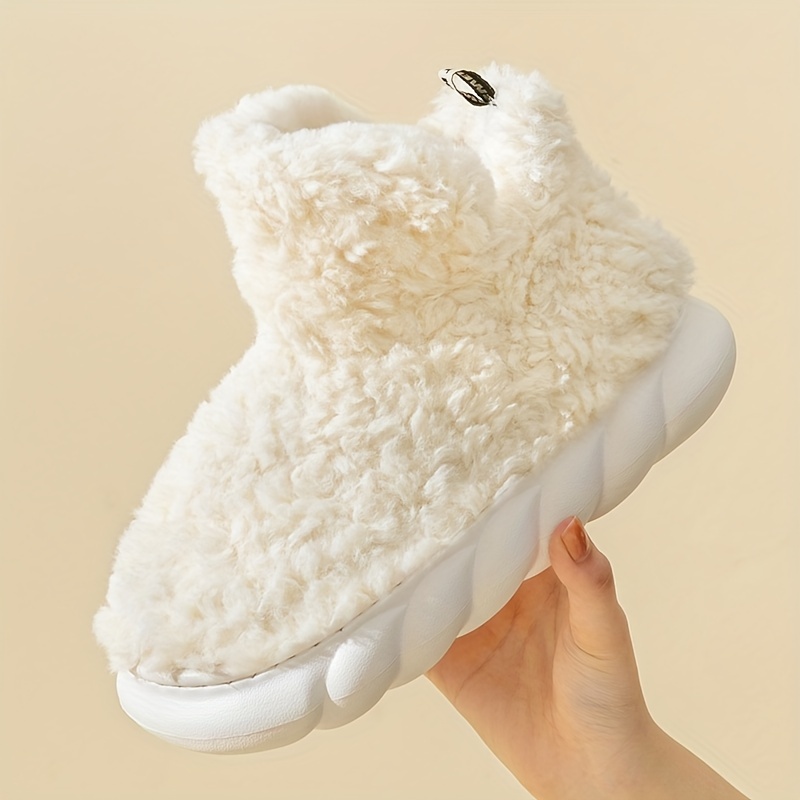 Slip on best sale furry shoes