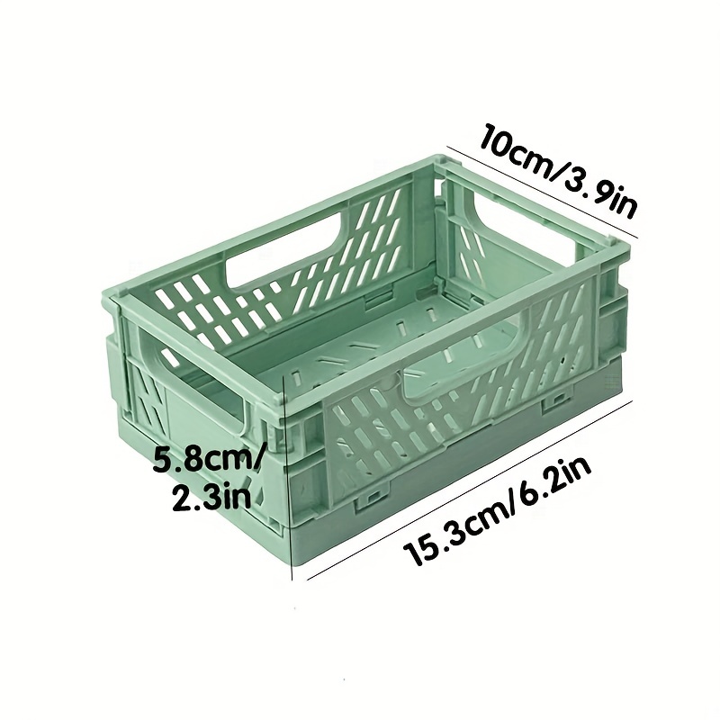 Mini Baskets Plastic For Desk Organizers Collapsible Crate - Temu