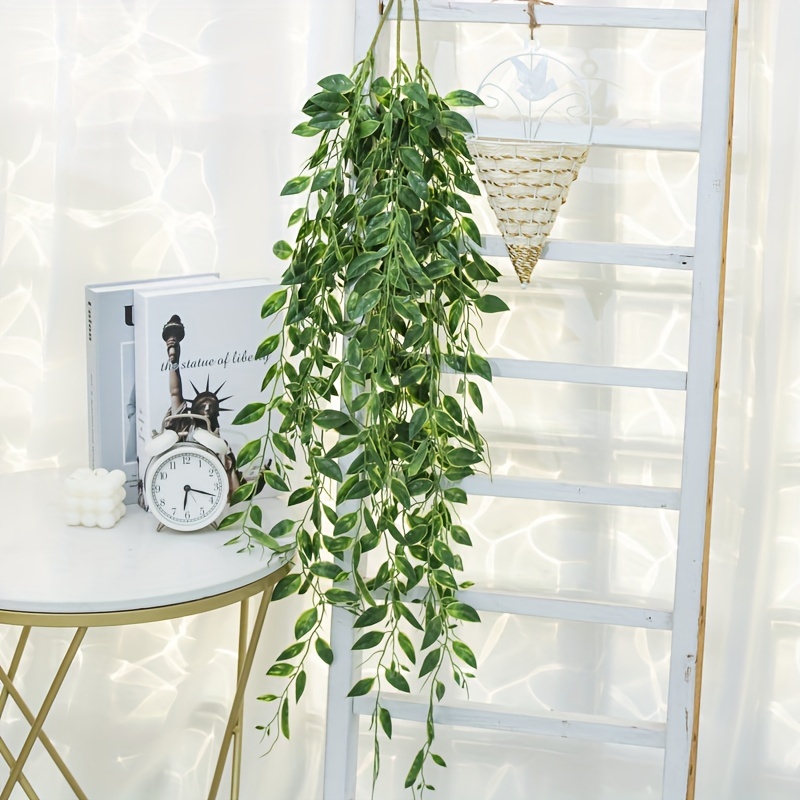 Artificial Snow Peas Leaf Vine Simulation Hanging Wall - Temu