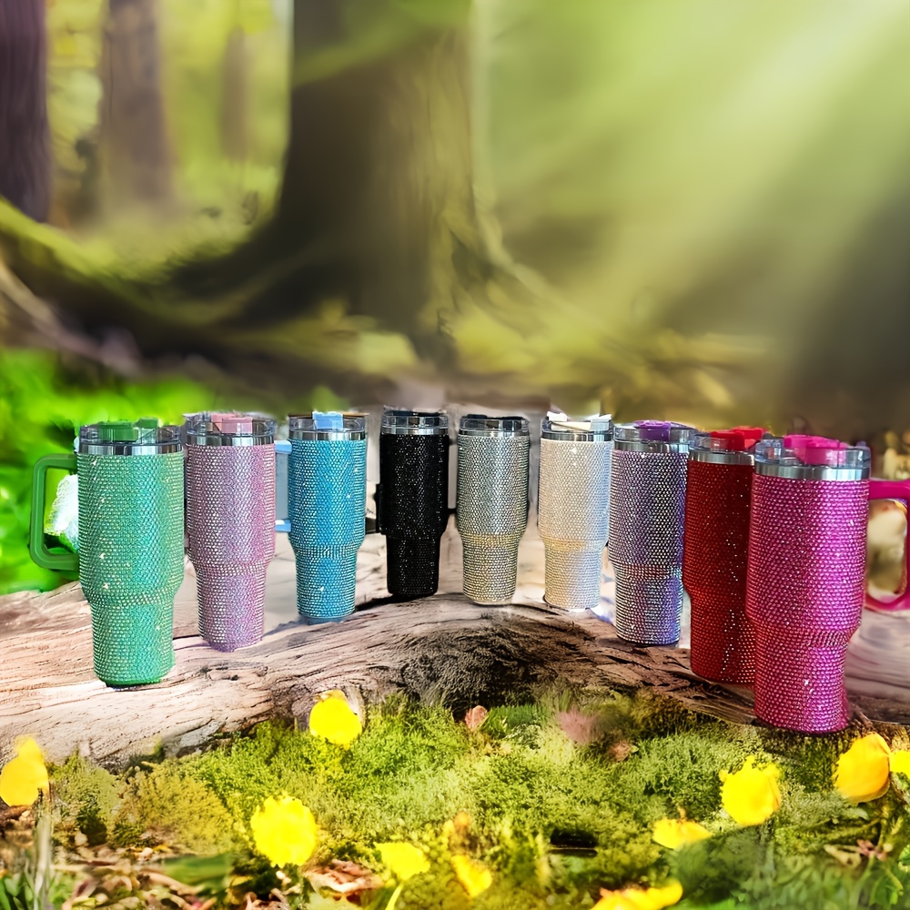 Camping Glitter Tumbler 