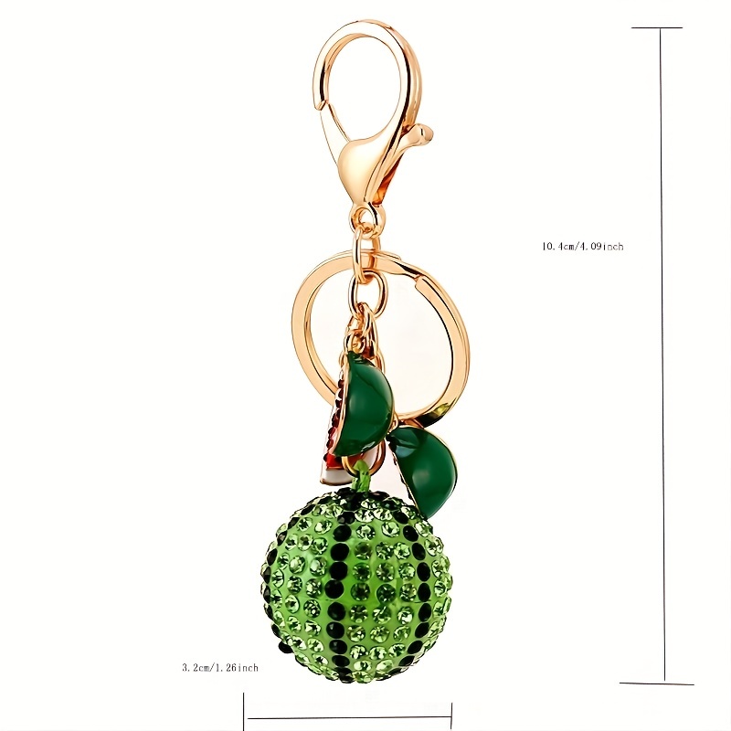 Artificial Diamond Fruit Watermelon Key Chain Pendant