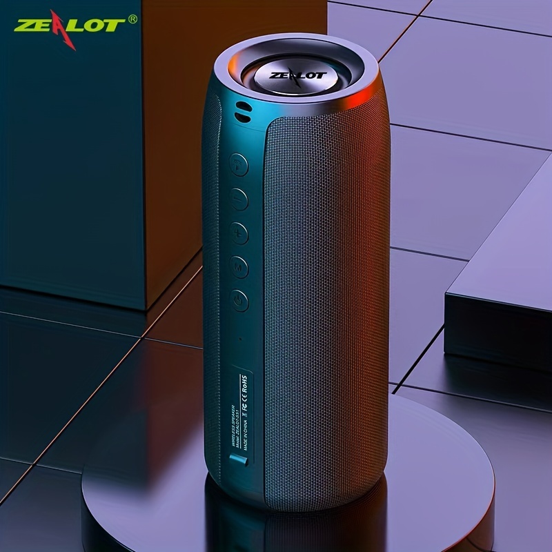  Altavoz Bluetooth portátil 5.0, 10 W, gran potencia, graves  fuertes, sonido estéreo Adecuado para reuniones familiares y viajes al aire  libre : Electrónica