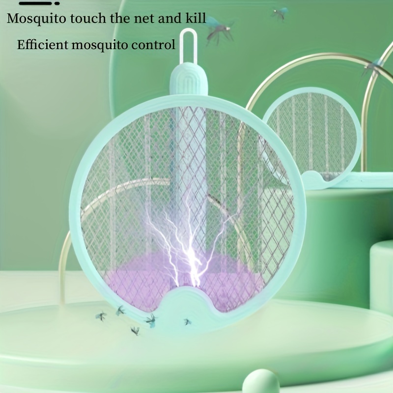Raquette Anti-Moustiques Électrique Pliable 4 en 1