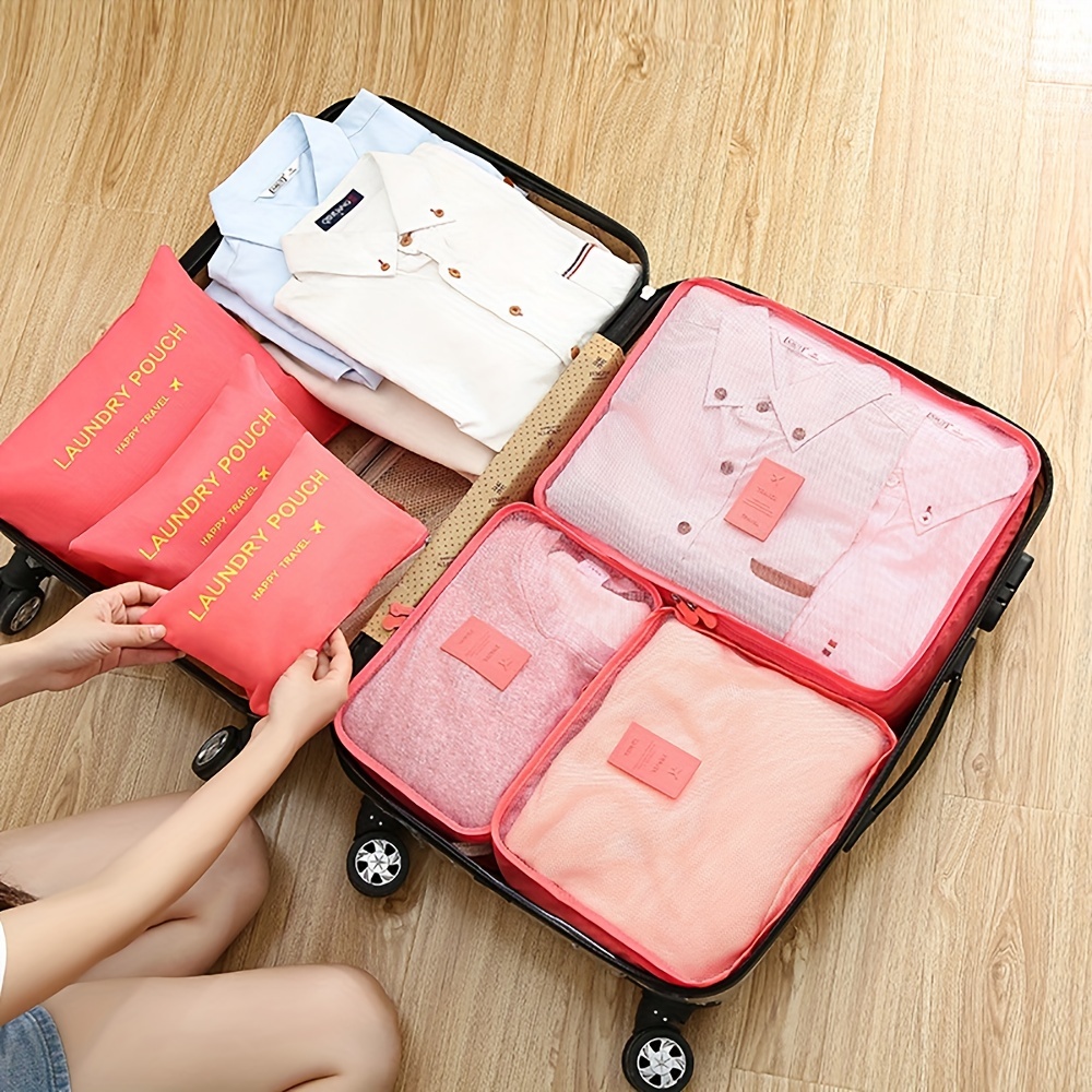 Travel Organize Bags Set Laundry Pouch Clothes Zipper - Temu